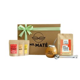 YERBA MATE STARTSÆT - GAVEÆSKE - SYDAMERIKANSK TE (GUARANA GINGER) 150 g)