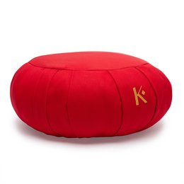 Zafu rotondo rosso (cotone / kapok)