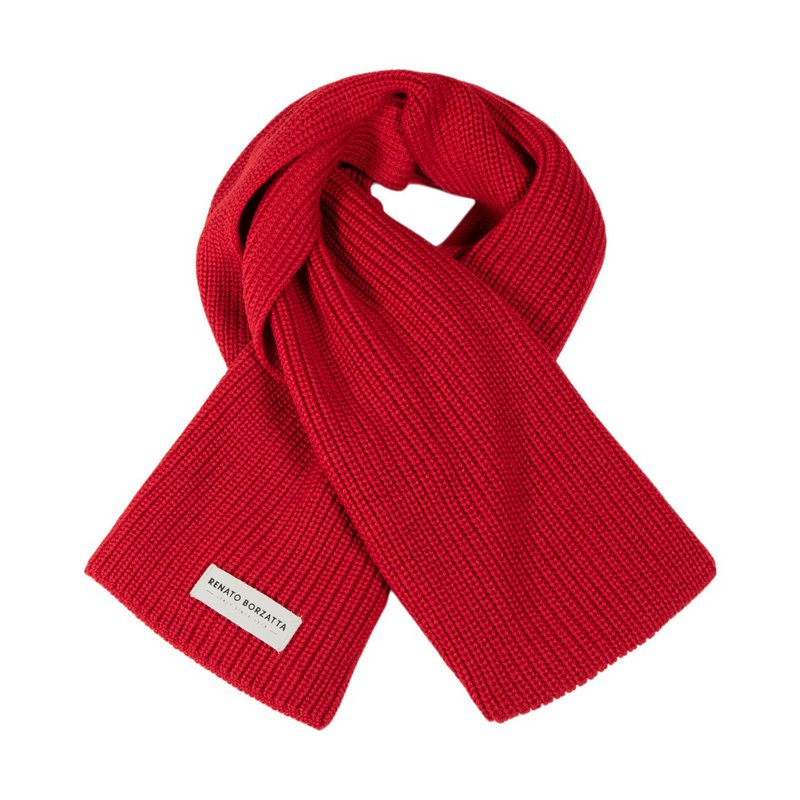 RB5004V | Sharp set and cap in a mixed Made in Italy wool shirt. Red color - single size