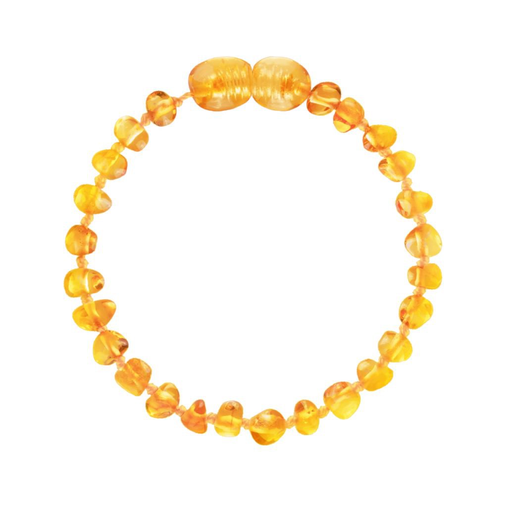 Bracciale in ambra - miele - 14 cm