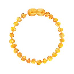 Pulsera de ámbar - miel - 14 cm