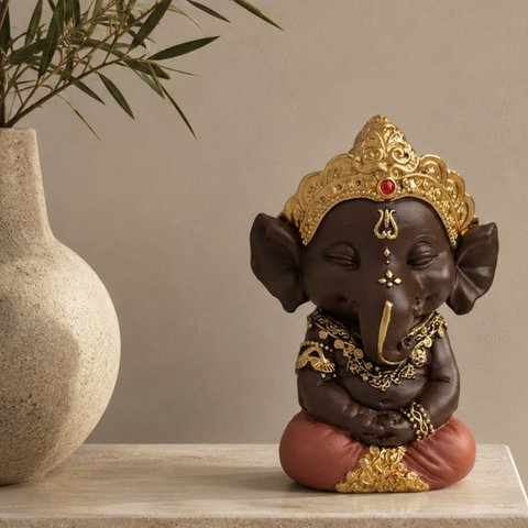 Statuette Ganesh 2 - Lucky charm - Zen and Feng Shui decoration - To create a relaxing and spiritual atmosphere - Gift idea