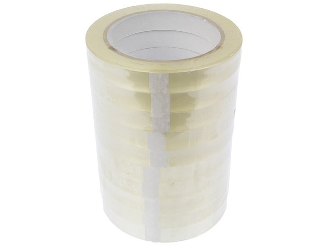 Plakband Raadhuis 15mm x 66m PP transparant krimp a 10 rol low noise