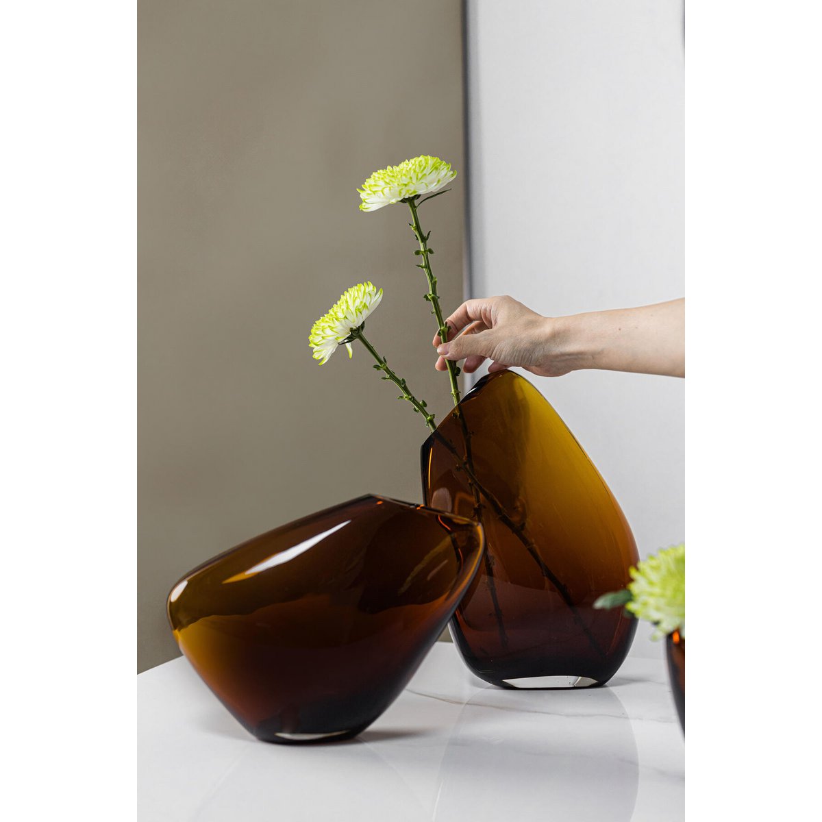 Tall modern vase of very innovative sober design, KOOKY30AM