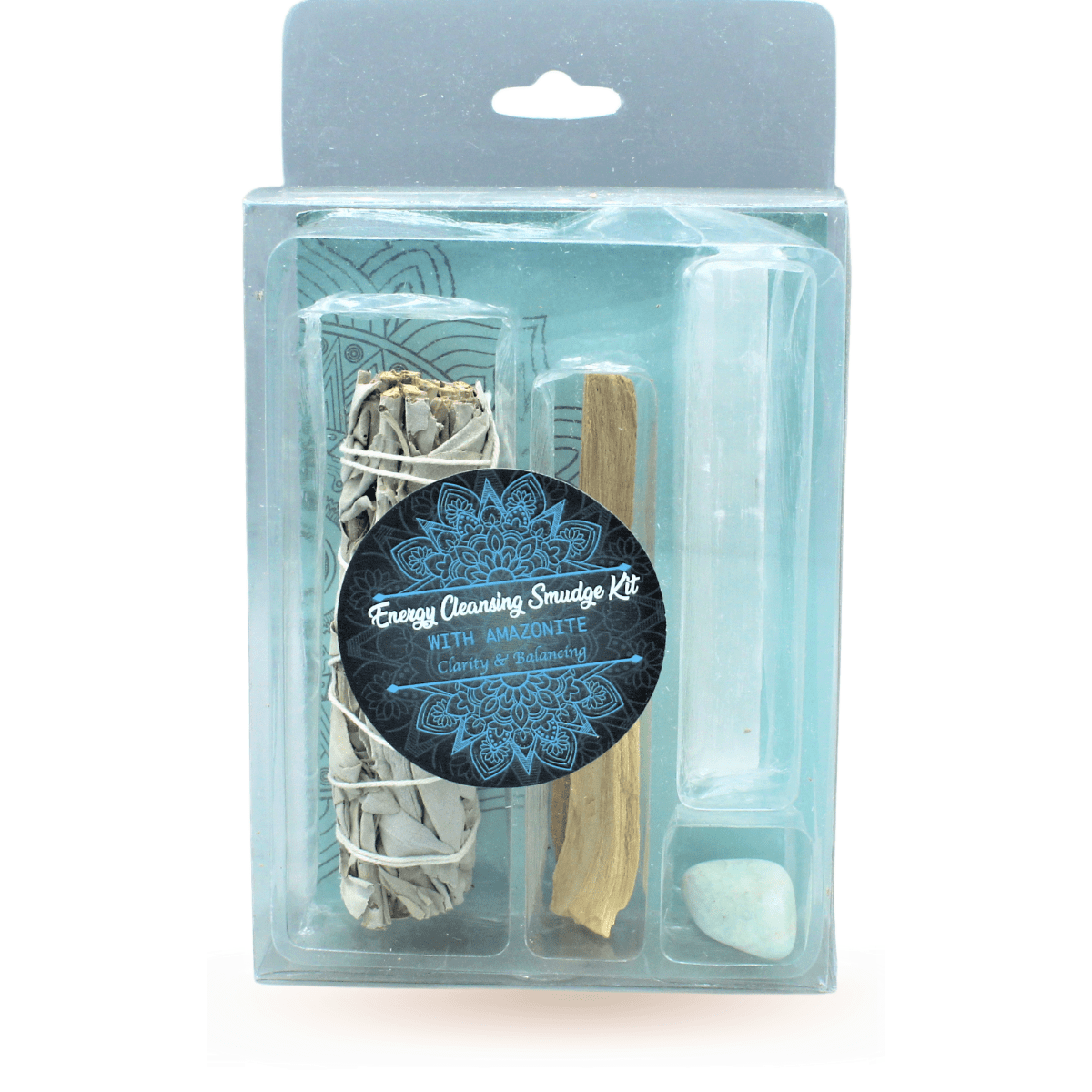 Energy Cleansing Smudge Kits met Amazoniet