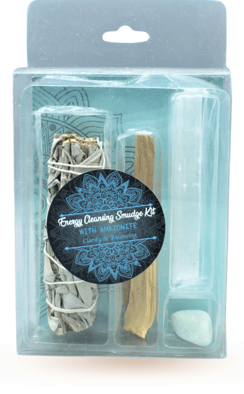 Energy Cleansing Smudge Kits met Amazoniet