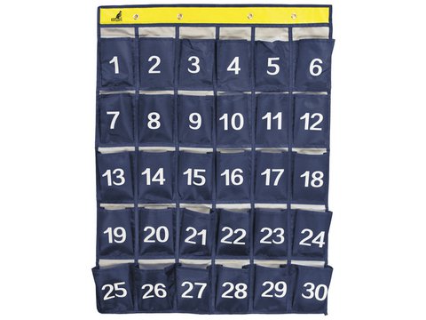 Telefoontas Kangaro 30 vakken met individuele nummering 79 x 60 cm in polybag+4 s-haken
