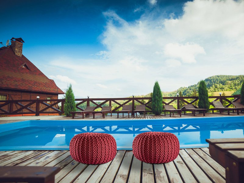 Pouf outdoor ø55cm Sitzpouf Terrasse Pool Garten
