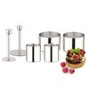 Dessert rings set 4 incl. 2 pushers