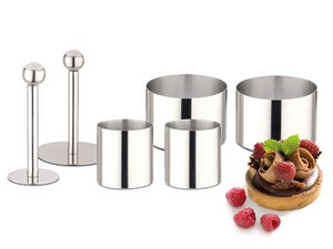 Dessertringen set 4 incl. 2 pushers