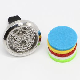 Autoverspreider Clip'Arôme - Calavera - roestvrij staal met blotters - decoratief aromatherapie-accessoire - cadeau-idee