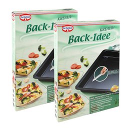 Sæt med 2 pizzafade i ovnen 42 x 29 cm Dr. Oetker Back-Idee Kreativ