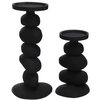 Carepa black L17/15 x W13/11 x H31/20 cm - 2 pieces