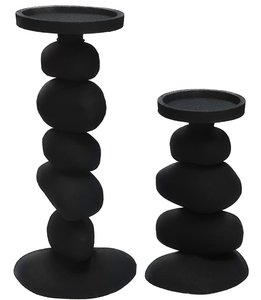 Carepa black L17/15 x W13/11 x H31/20 cm - 2 pieces