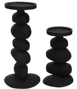 Carepa schwarz L17/15 x B13/11 x H31/20 cm – 2 Stück