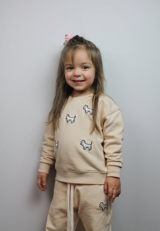 Tuta da bambino Terrier bianco