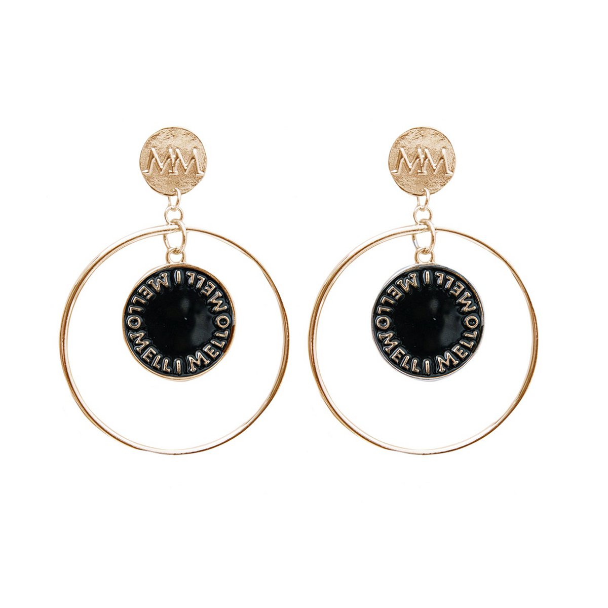Melli Mello Coin in Hoop Oorbellen Goud