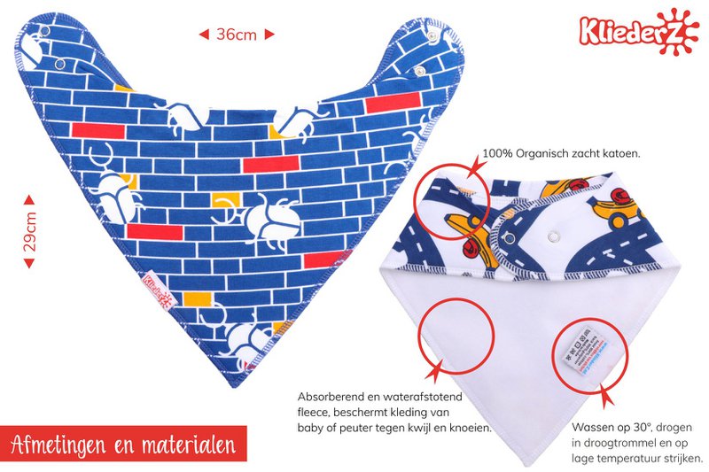Śliniaczek w kropki Gwiazdki blokujące - śliniaczek dla dziecka