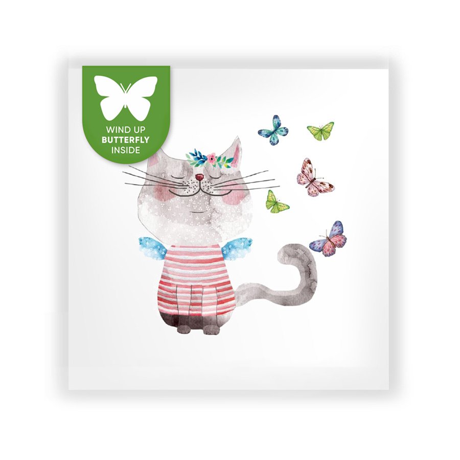 Pussycat and butterflies