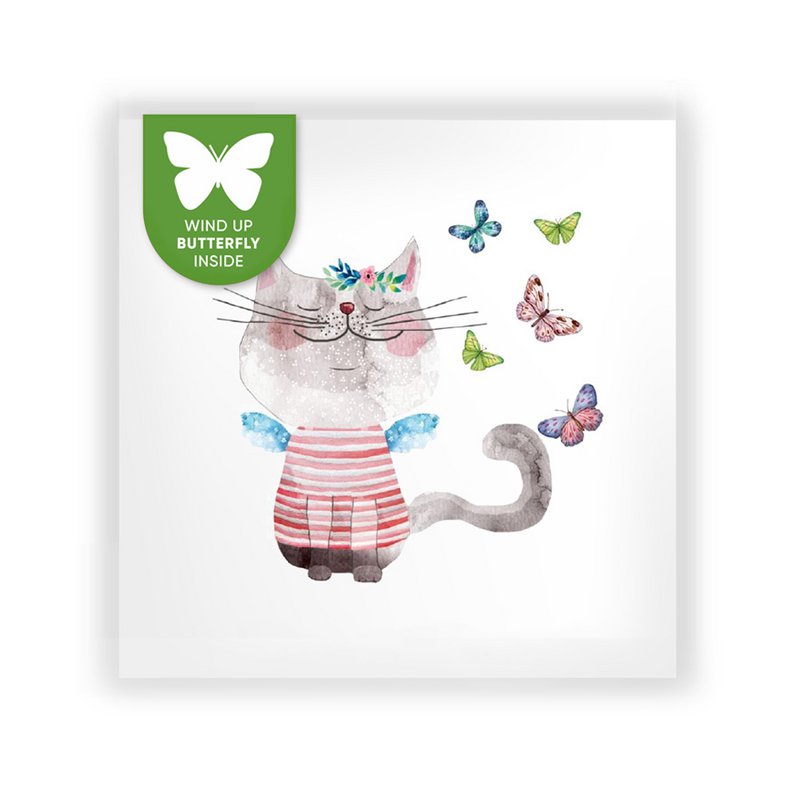Pussycat and butterflies