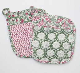 Topflappen | Roza Green 2er-Set
