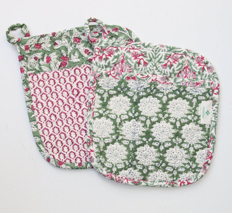 Topflappen | Roza Green 2er-Set