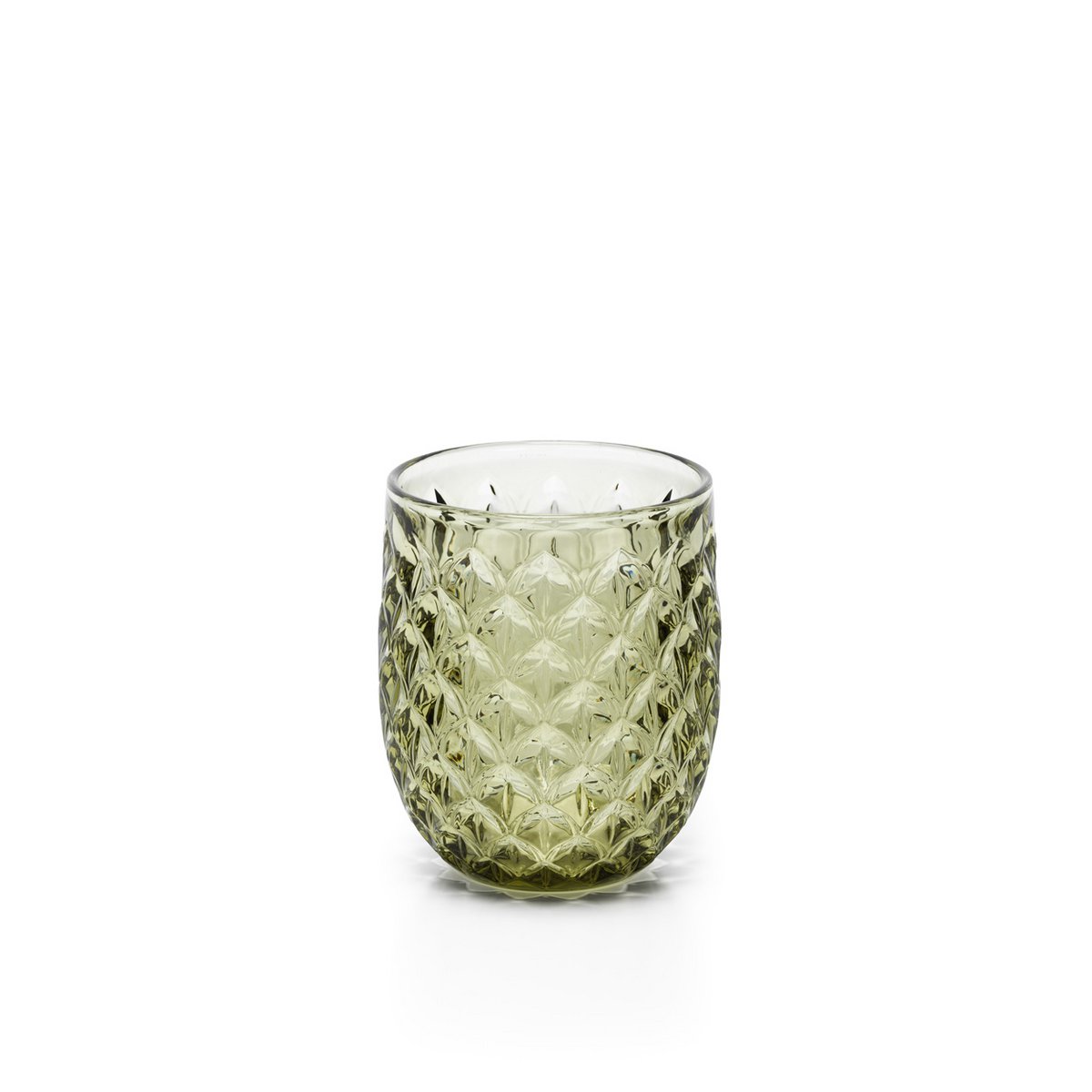 The Starbeam Water Glass - Olive Green