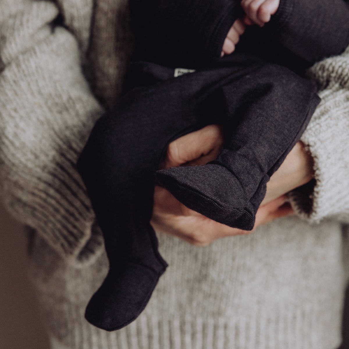 Pantalon à pieds en laine polaire - Tempête