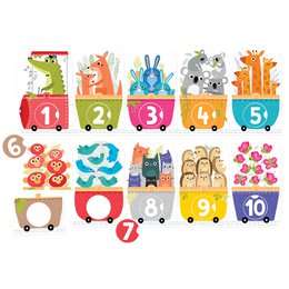 Make-a-Match Puzzle Number Train 3+