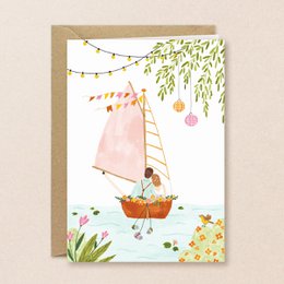 Greeting card | Wedding boat