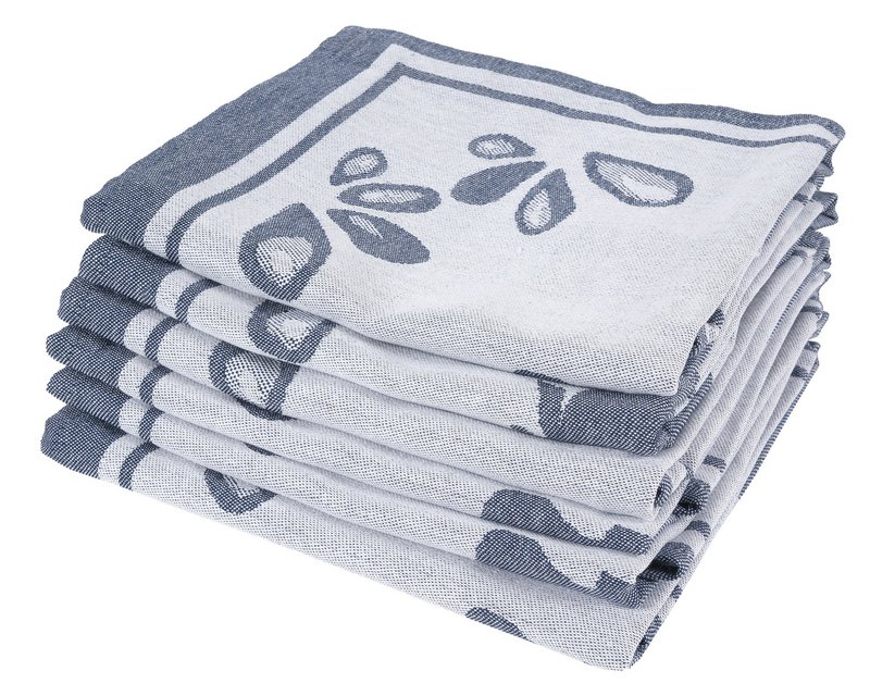 Set Tessili da Cucina 100% Cotone 6 Pezzi Ragazzo Ragazza Blu