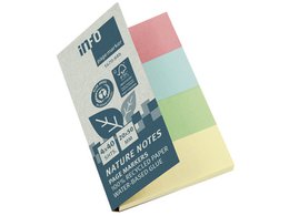 Info Page Marker papier 20x50mm, 4 kleuren recycled 100 vel per kleur