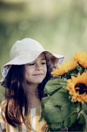 AVA summer hat for girls - beige