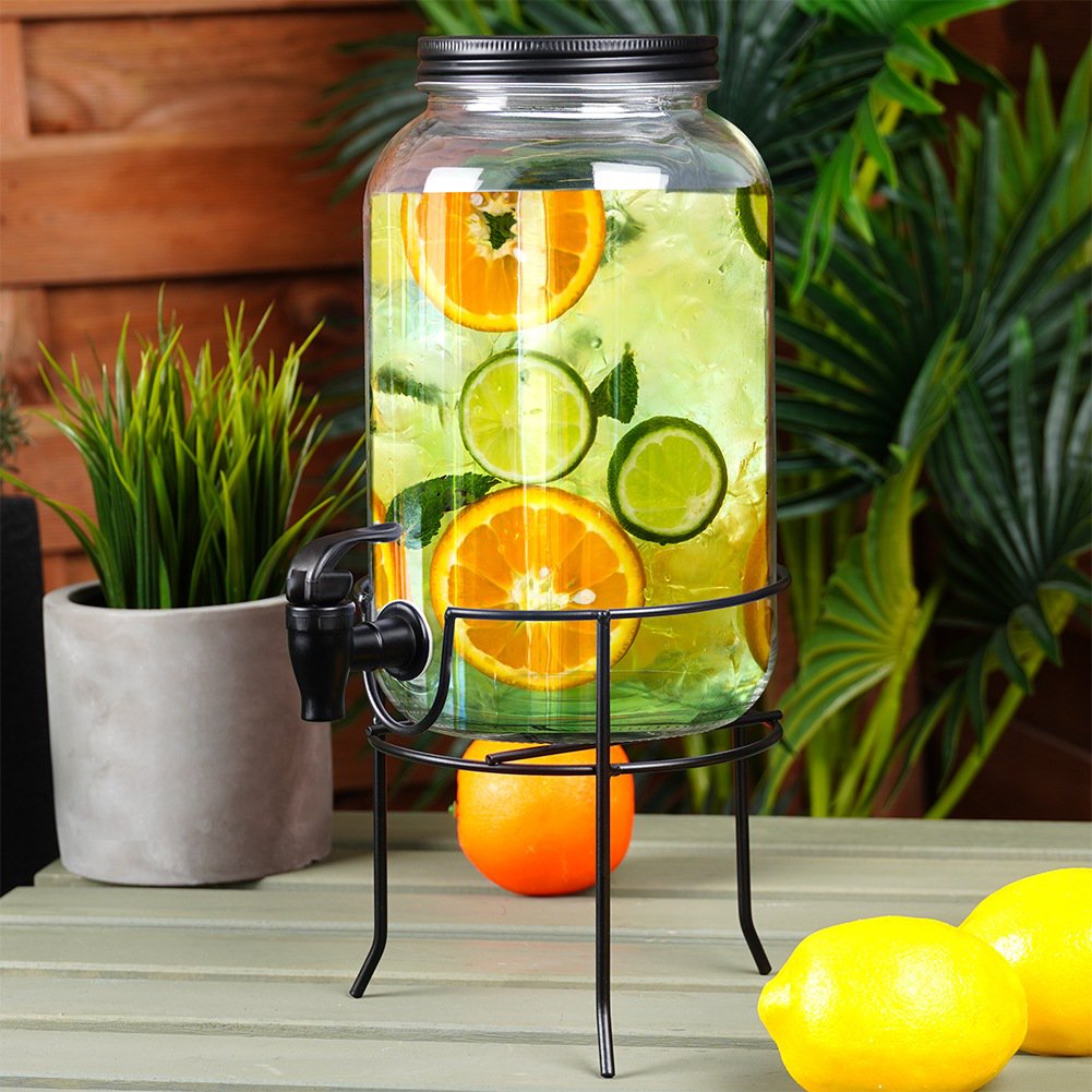 Spender mit Wasserhahn und Schwarz 3,2 l