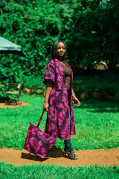 Kitenge - Torba materiałowa - Fuksja