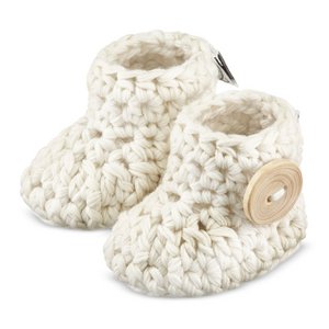 Baumwollbabystiefel - Creme