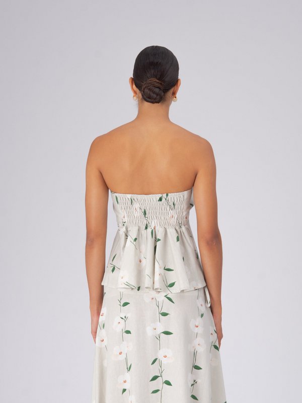 Zomer harlekijn bloemenprint top