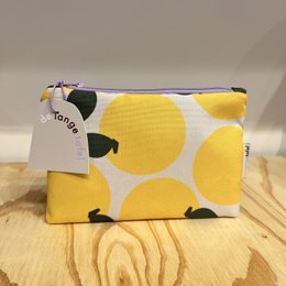 Toiletry bag in organic eggplant color with abstract floral pattern. Made of durable, water-resistant material. Ideal for storing and organizing personal care items.