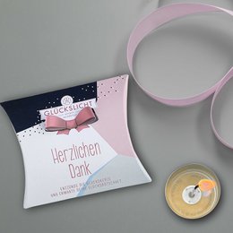 Glad lys / I gaveæsken med udskåret sløjfe 🎀 / Følelser / Tusind tak