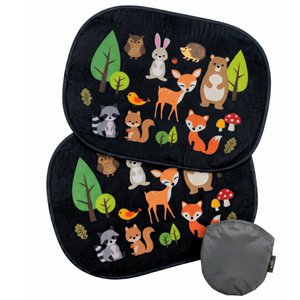 Car sunrene forest animals