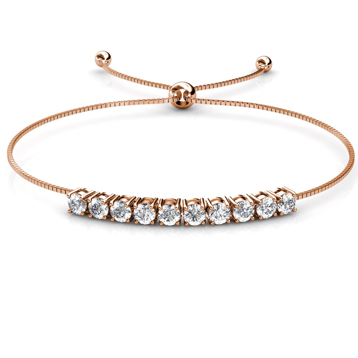 Pulsera Crystal Mia - Oro rosa y cristal