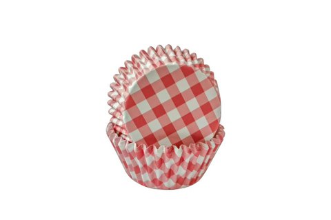 Red check cupcake papers 60 pcs Isabelle Rose