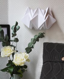 Origami paper wall light