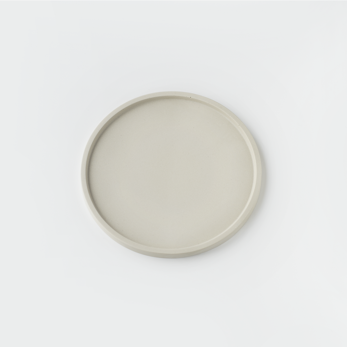 Jesmonite Beige Round Trinket Tray