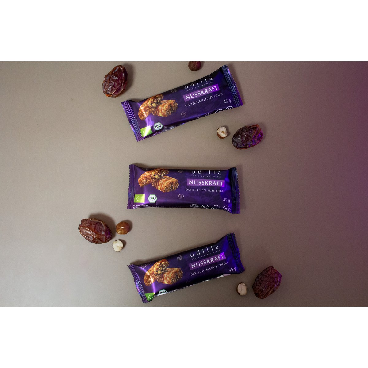 Nusskraft organic date hazelnut bars