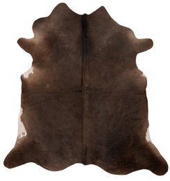 K847 | Unikt koskind XL | Mørkebrun | ca.210 x 180cm