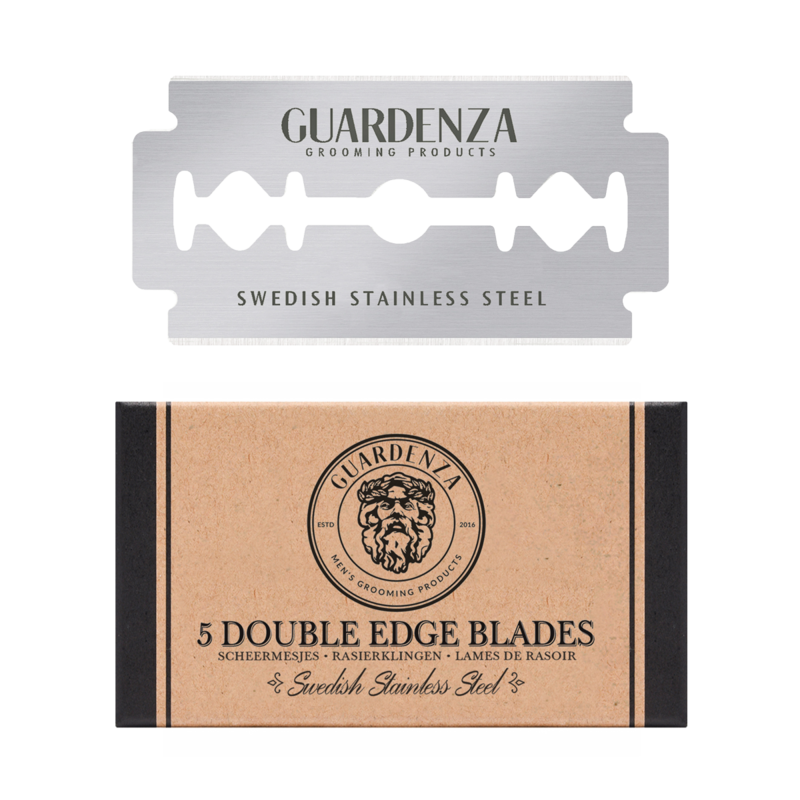 GUARDENZA DOUBLE EDGE BARBERBLAD - Pakke med 5
