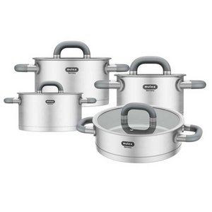 Lugano roestvrijstalen pot set 6tlg. + Serveerpan 24 cm