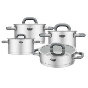 Lugano roestvrijstalen pot set 6tlg. + Serveerpan 24 cm