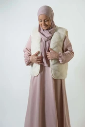 Wool Vest - Flat White Bubble Shorty
